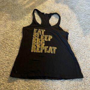Eat Sleep BBG Repeat Tank Top Size Large